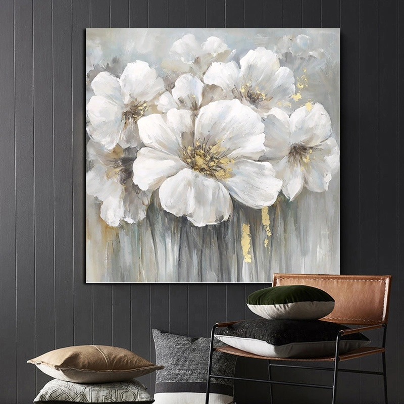 Flower Floral Wall Art Oil Painting Handmade Cheap Home Decor Modern Artistic Simple Design Canvas Custom