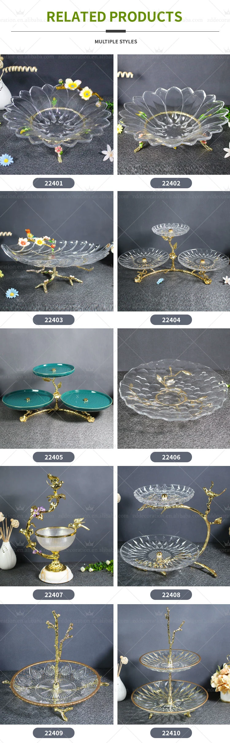 Modern Home Decorative Serving Fruit Bowl Accessories Minimalist Style Metal Pedestal Fruit Plates